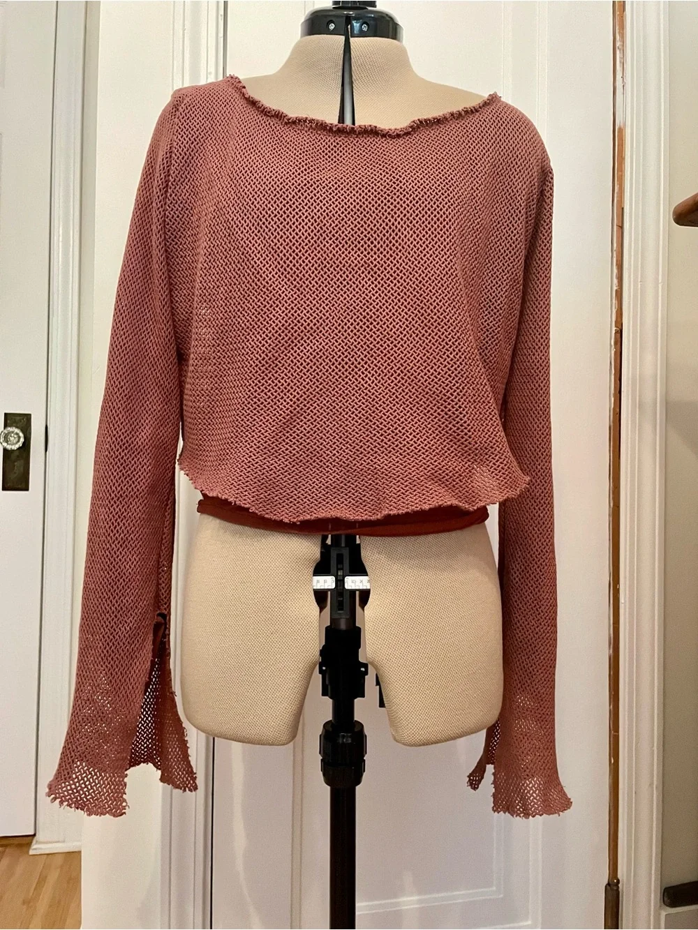 Free People Beau Mesh Layering Blouse Top